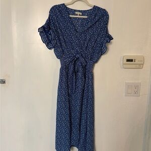 Max Studio Blue Floral Women's Jumpsuit | Size Medium